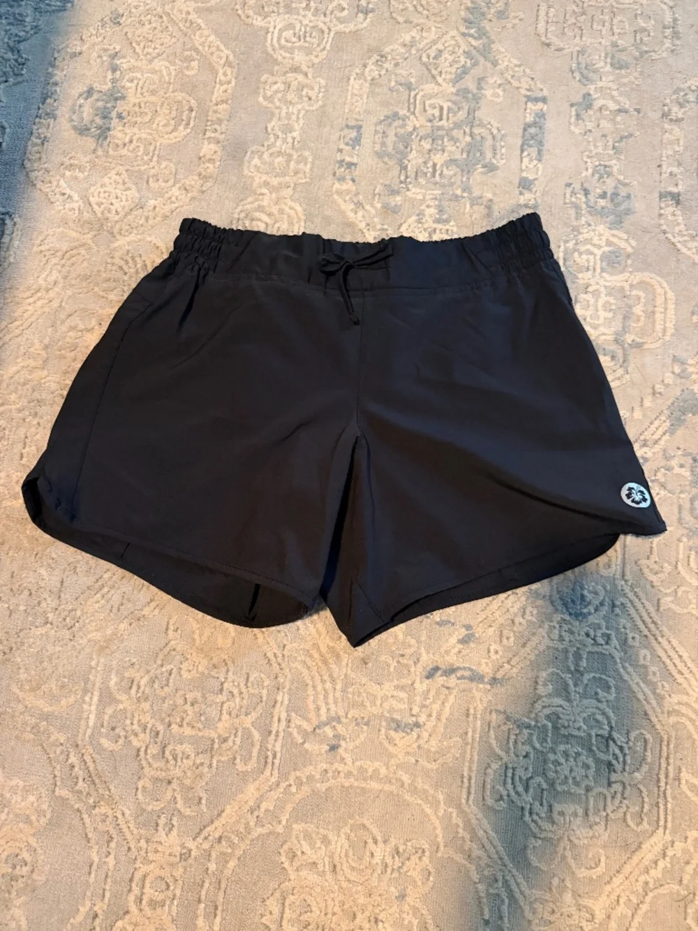Bumsters Black Running Shorts Drawstring Zip Pocket